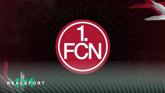 FC Nürnberg badge with black and red background