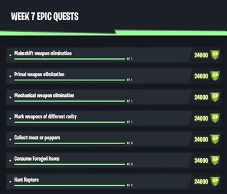 Fortnite Season 6 Week 7 Challenges Mark Weapons Of All Rarities Guide - assassin roblox rarity chart