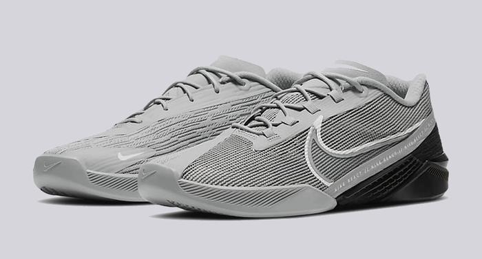 Best shoes for CrossFit Nike product image of a pair of grey sneakers.
