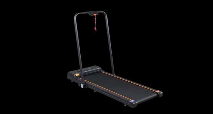 Best treadmill under 500 product image of a black, foldable treadmill.