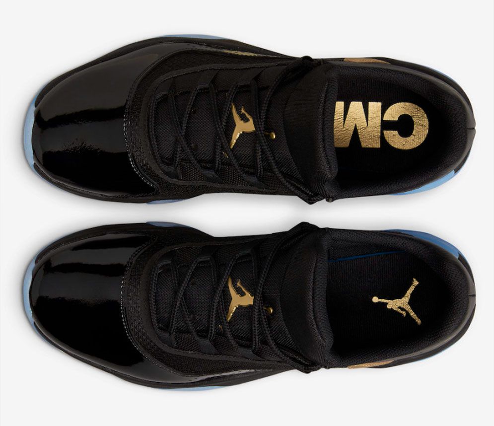 jordan 11 black and gold mens