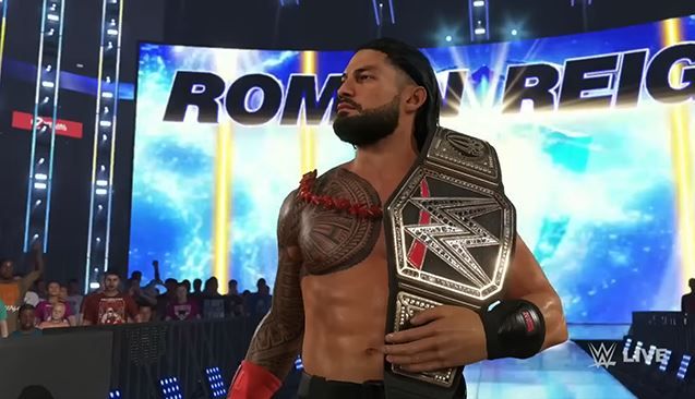 Roman Reigns' entrance in WWE 2K23