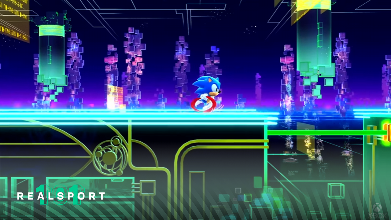 A screenshot of Sonic Superstars from the "Sonic Superstars - Announce Trailer" YouTube video.