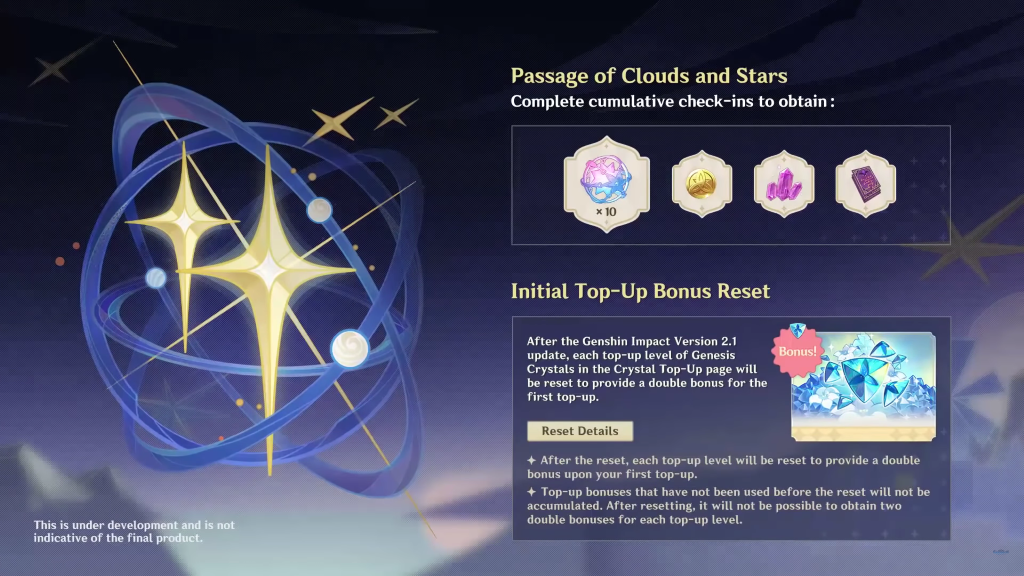 Clouds and Stars event event on Genshin Impact