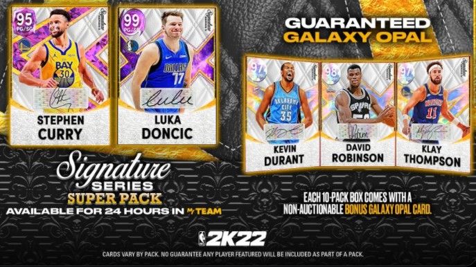 NBA 2K22 MyTEAM Signature Series packs