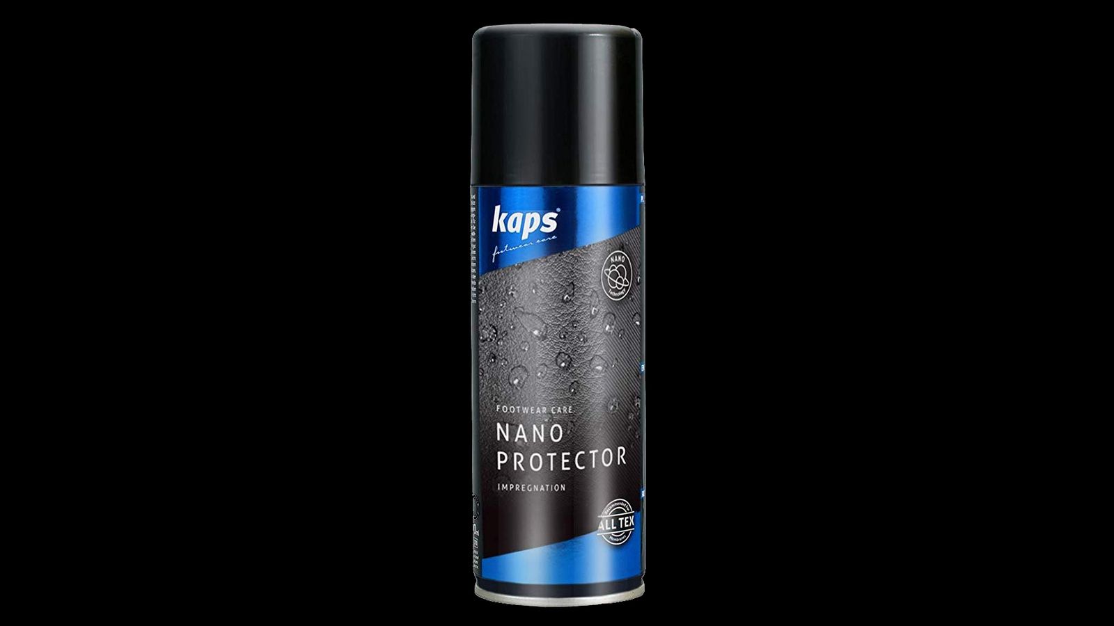 Kaps Nano Protector product image of a black and blue can.