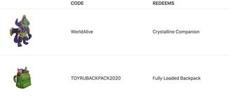 Roblox September 2020 Promo Codes New Cosmetics All Active Codes Backpacks Crystalline Companion More - wwe backpack roblox