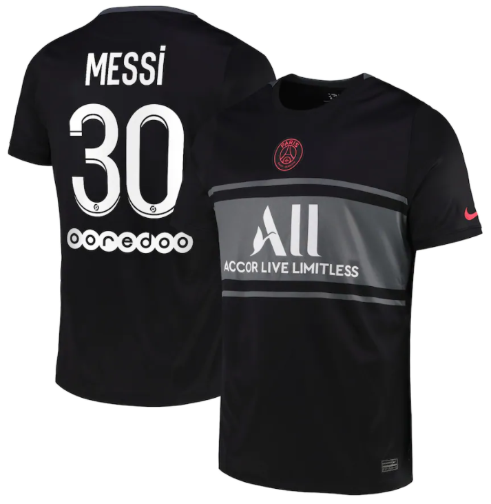 Lionel Messi's PSG third kit replica shirt