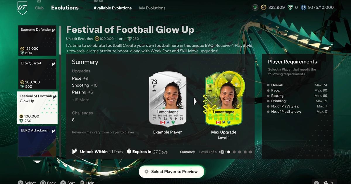 FC 24 Festival of Football Glow Up Evolutions Guide