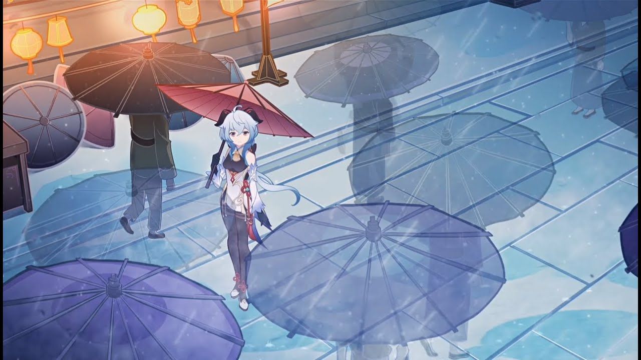 Ganyu with Umbrella