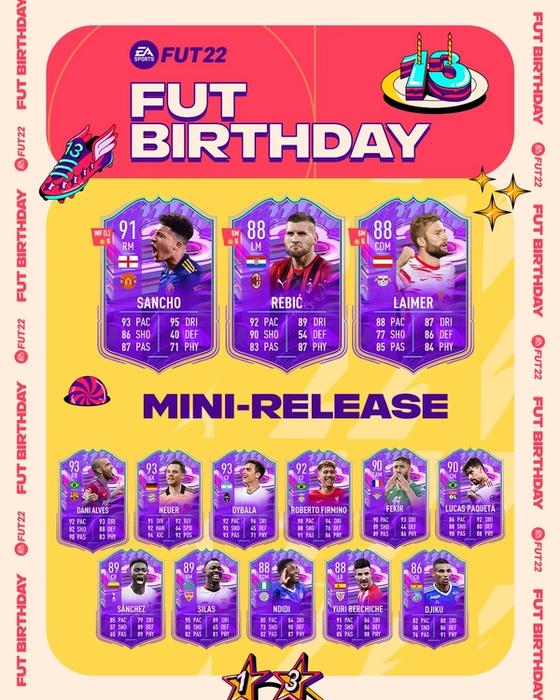 fifa 22 fut birthday mini release team 2
