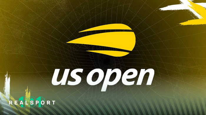 2022 US Open Grand Slam tennis logo with yellow background