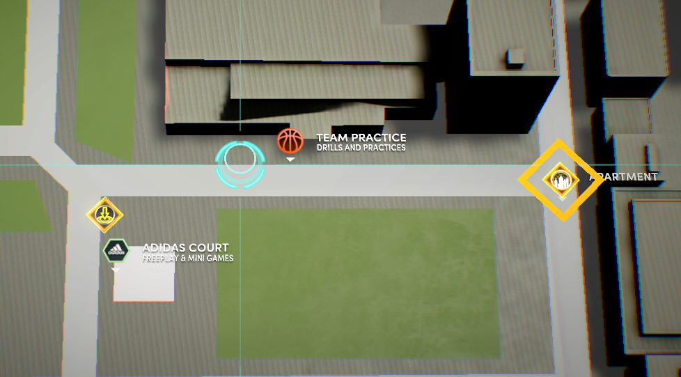 NBA 2K22 The City Map Locations The courts