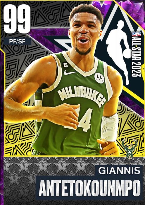 NBA 2K23 Giannis Antetokounmpo 99 ovr MyTeam card