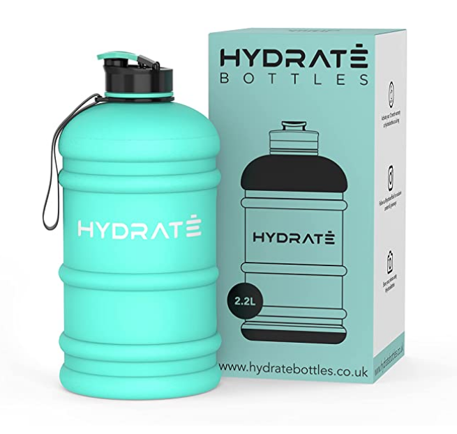 Best Water Bottle HYDRATE product image of a mint green 2.2l bottle