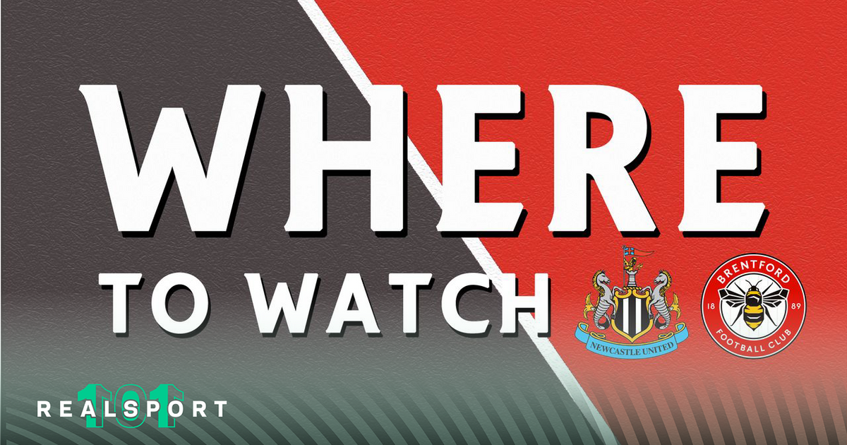 Newcastle and Brentford badges with "Where to Watch" text