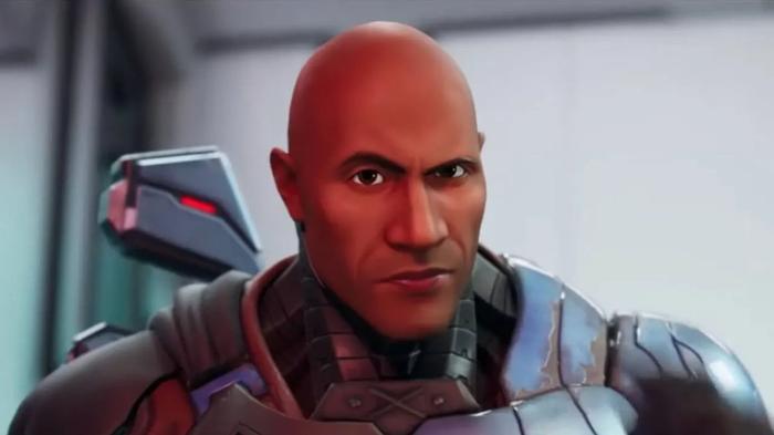 Fortnite the foundation character as played by Dwayne The Rock Johnson 