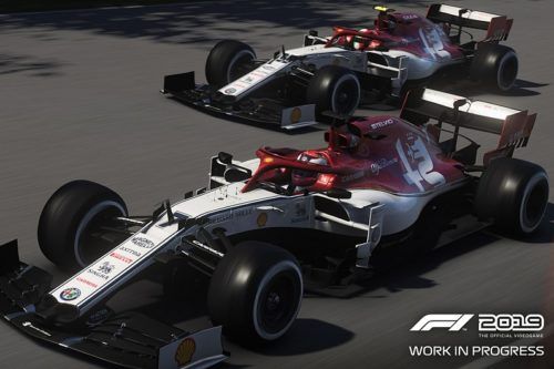 F1 cars racing
