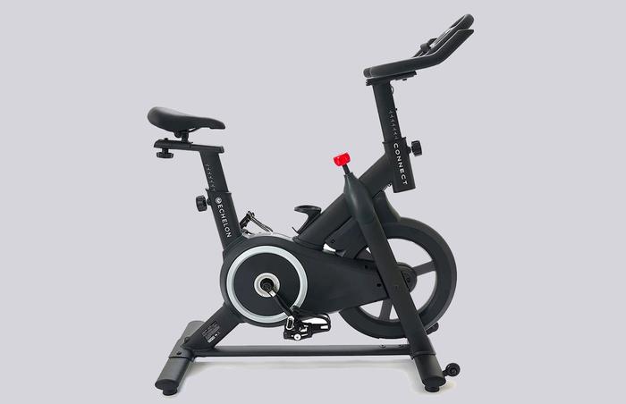 Best exercise bike Echelon product image of a black-framed bike.