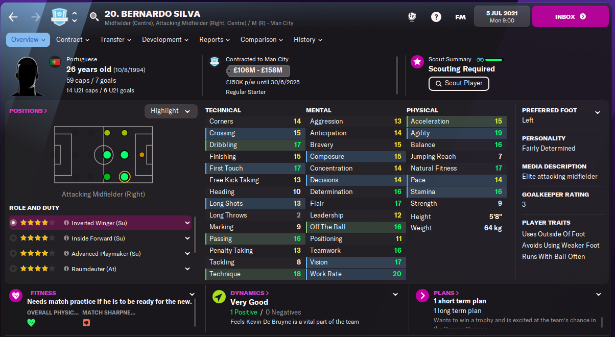 WORLD CLASS - Silva has some of the best stats in FM22