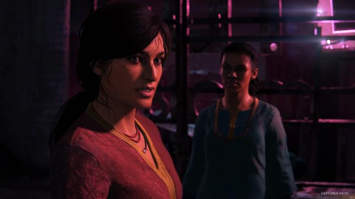 A screenshot of The Lost Legacy, a game featured in the Uncharted Legacy of Thieves Collection PC port