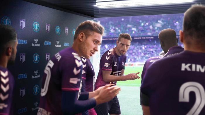Football Manager 2022 team in tunnel pre game