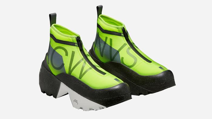 Best Converse collabs - A-COLD-WALL* x Converse Geo Forma Boot "Volt" product image of a pair of Volt Yellow and Black high-top boots.
