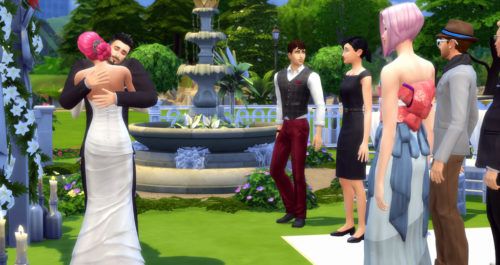 guests at wedding in sims 4