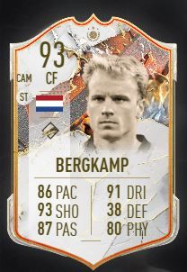 Dennis Bergkamp's Trophy Titans card in FIFA 23