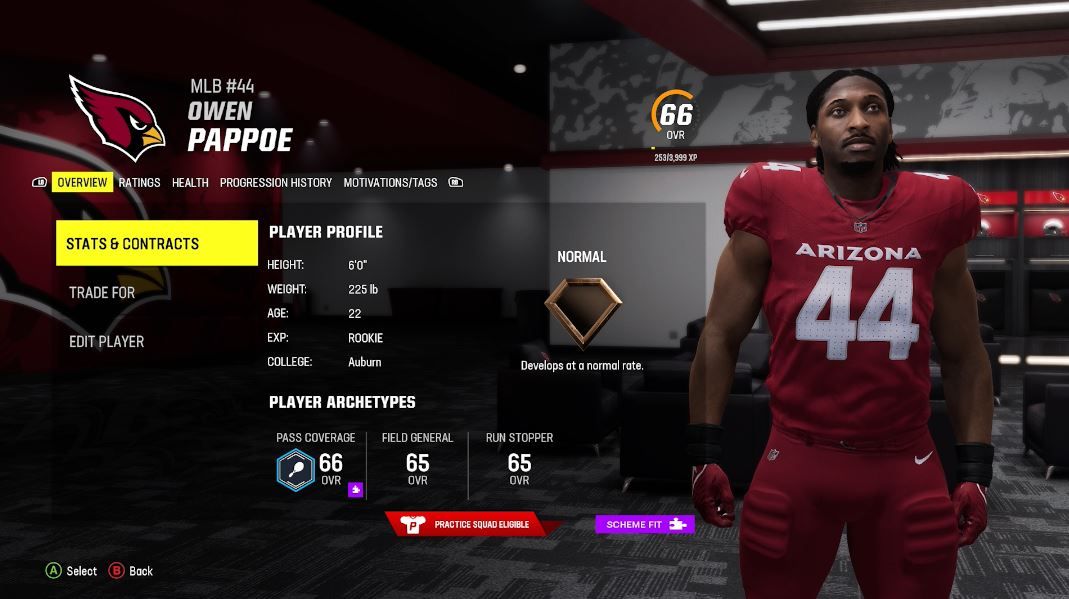 Owen Pappoe player card in Madden 24