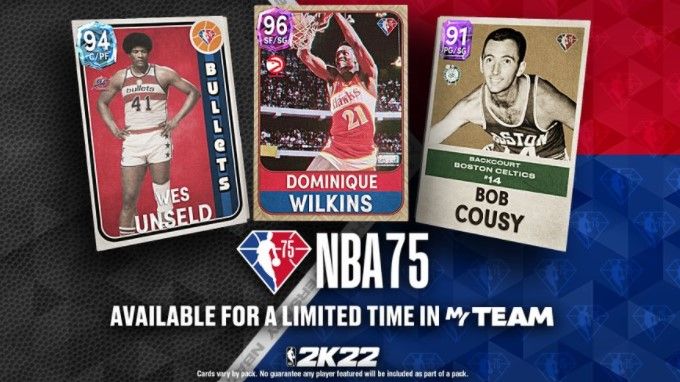 NBA 2K22 MyTEAM NBA 75 packs