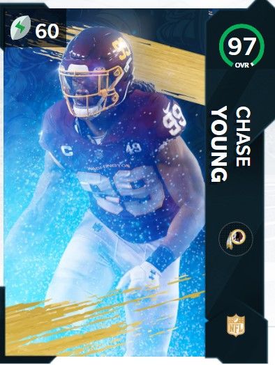 Chase Young NFL Honors 97 OVR Defensive rookie of the year Card