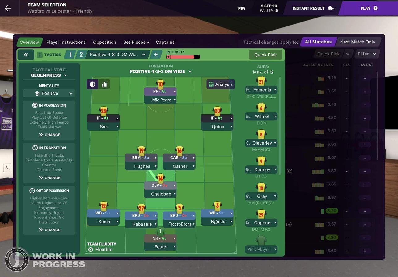 Football manager 2021 touch subs 1
