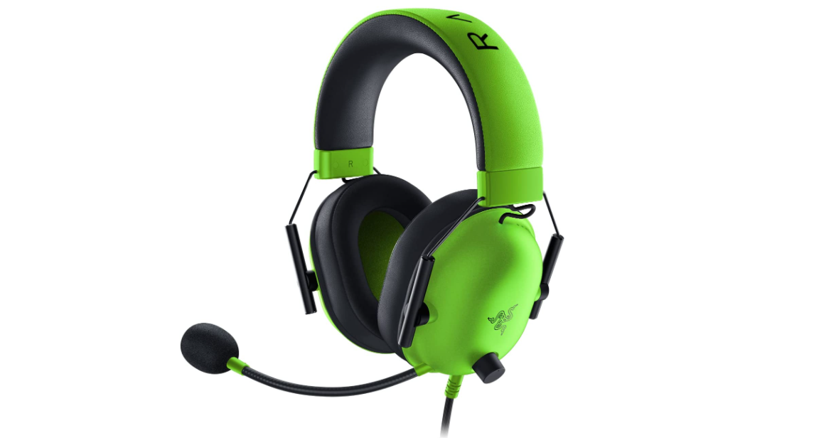 Best headset for Battlefield 2042 Razer product image of a green headset with black padding.