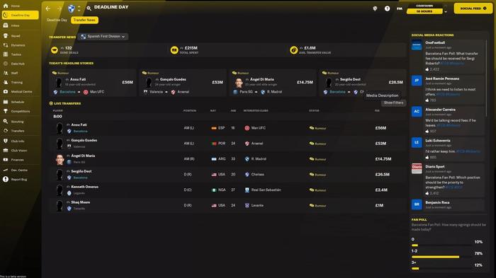 Football Manager 2022 review new Transfer Deadline Day presentation