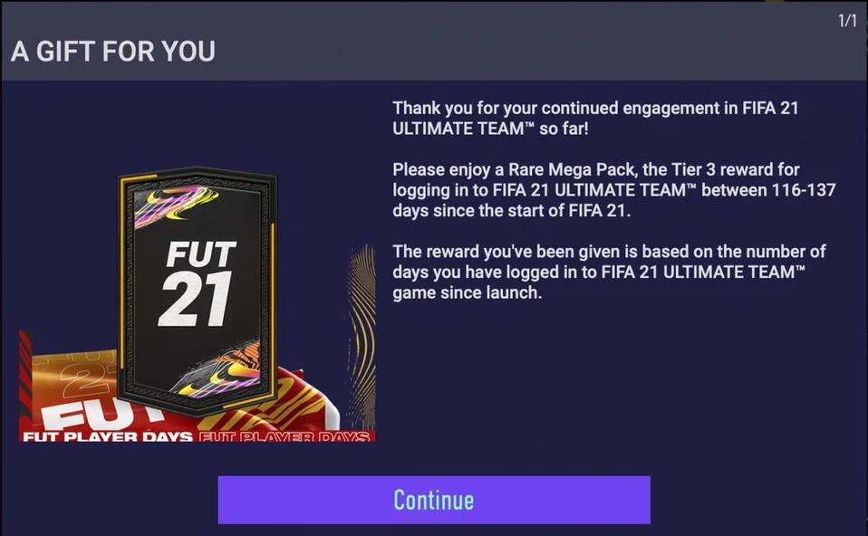 fifa 21 ultimate team free gift
