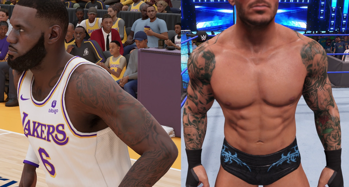 WWE 2K23 2K NBA lawsuit tattoos LeBron James Randy Orton