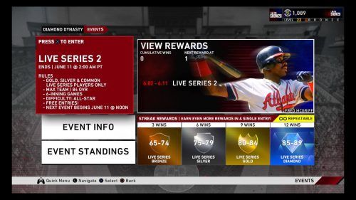 MLB The Show 21 Diamond Dynasty events game modes