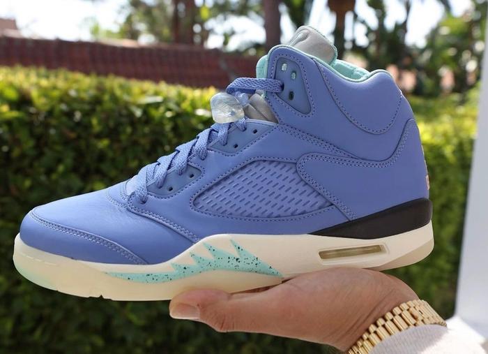 DJ Khaled x Air Jordan 5 "We The Best" product image of a light blue sneaker.