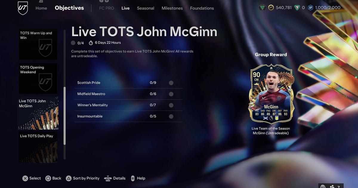 FC 24 TOTS Live McGinn Objectives Guide