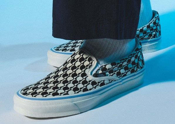 light and dark blue checkered vans