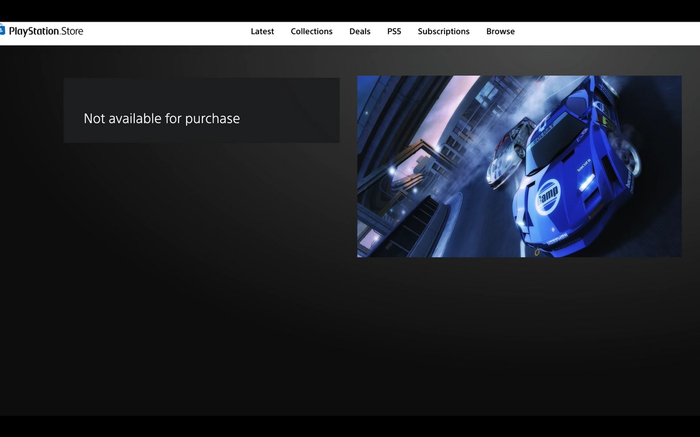 A screenshot of the PS Store for Ridge Racer PSP