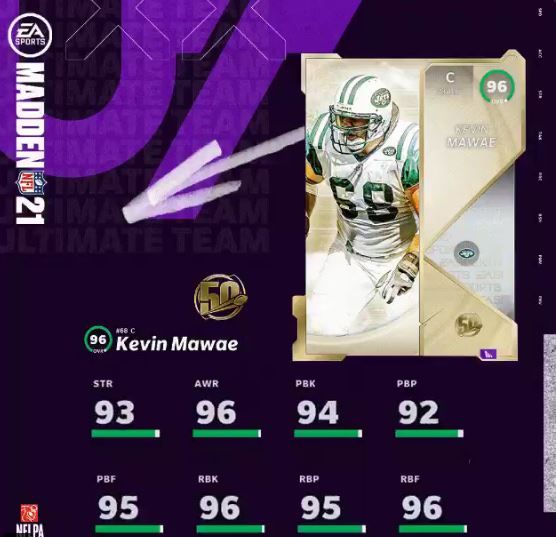 MUT 21 The 50 Madden Ultimate Team Kevin Mawae