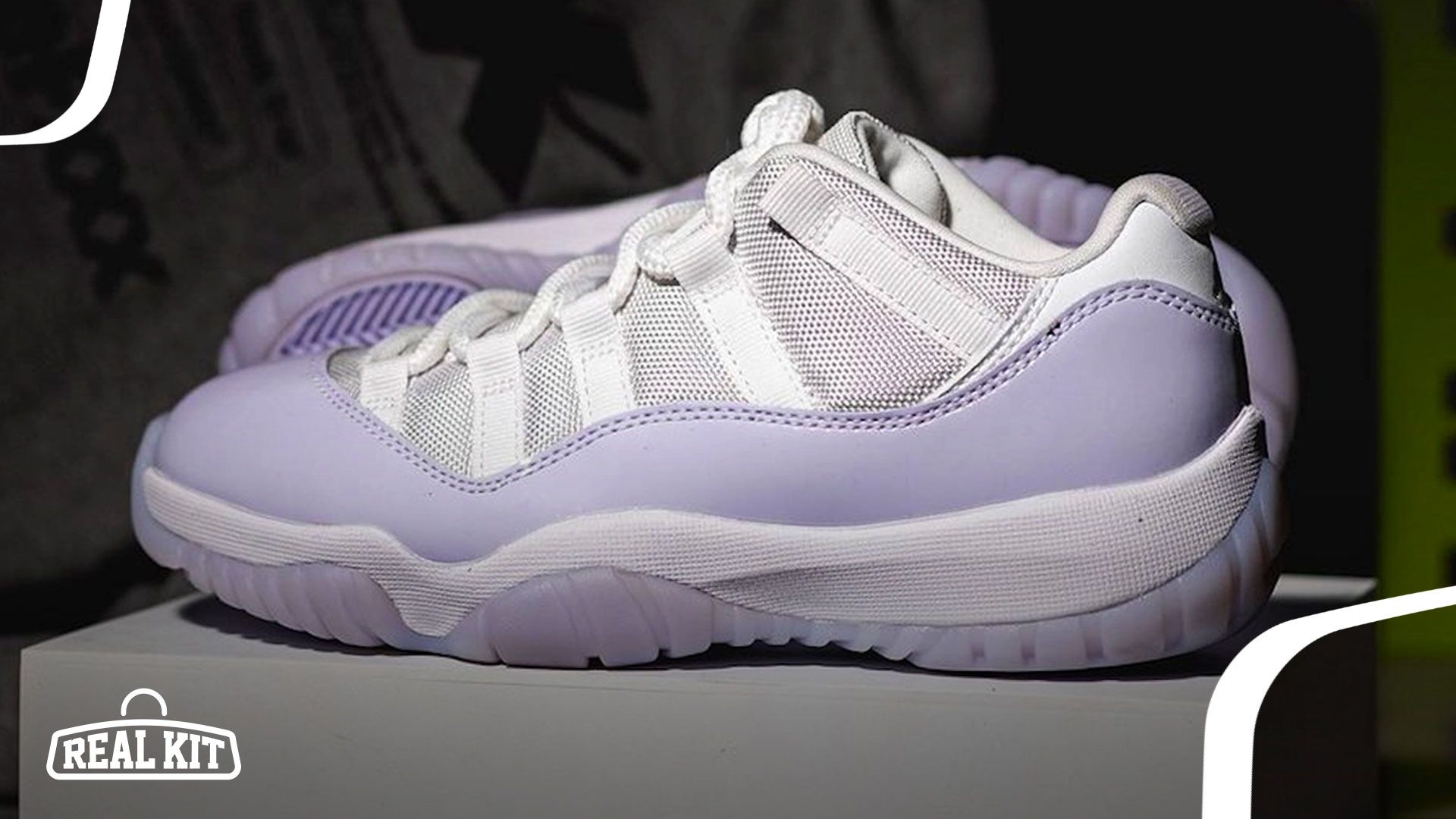 purple and white jordans 11