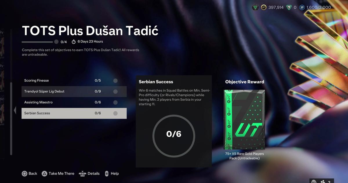 FC 24 TOTS Plus Dusan Tadic Objectives Guide