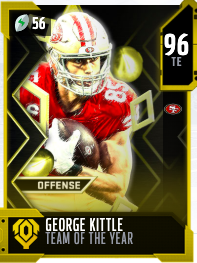 George Kittle's 96 OVR TOTY MUT card