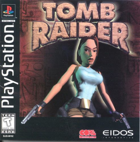 tomb raider playstation front cover