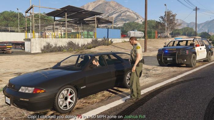 A screenshot from the download page of the Pull Me Over GTA 5 Mod.