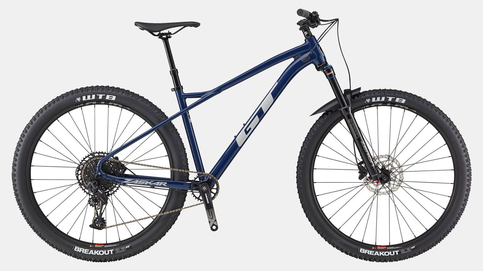 Best mountain bike GT product image of an all blue mountain bike
