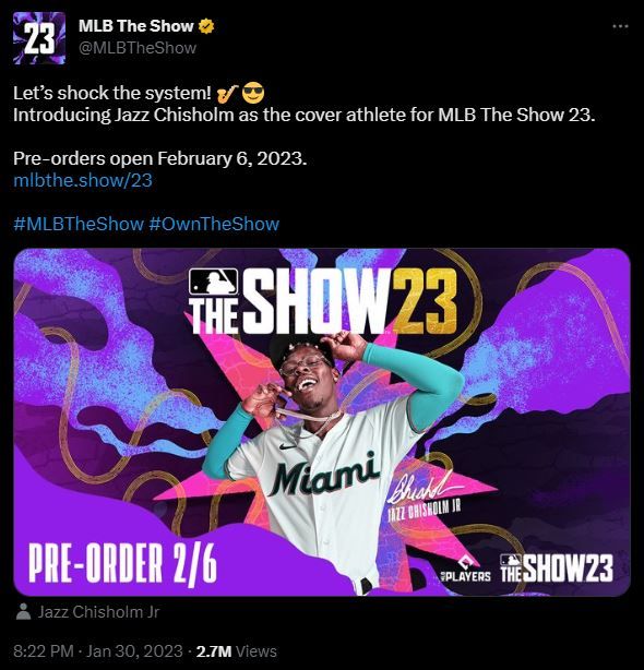Jazz Chisholm announced as the MLB The Show 23 cover athlete